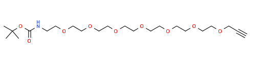 Structure of t-Boc-N-Amido-PEG7-propargyl CAS 2112737-90-1