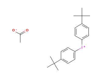 Structure of Di-(4-tert-butylphenyl)iodanium,acetate CAS 185195-27-1