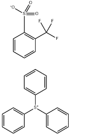 structure of triphenylsulfanium 2-(trifluoromethyl)benzene-1-sulfonate CAS 425670-97-9